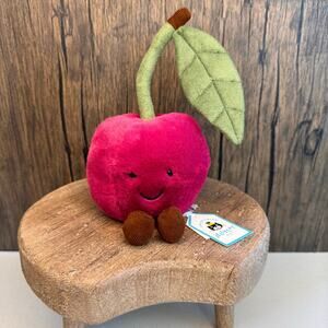 Jellycat Cherry Amuseables FAST SHIP NEW Jellycat Food Fruit Authentic Jellycat